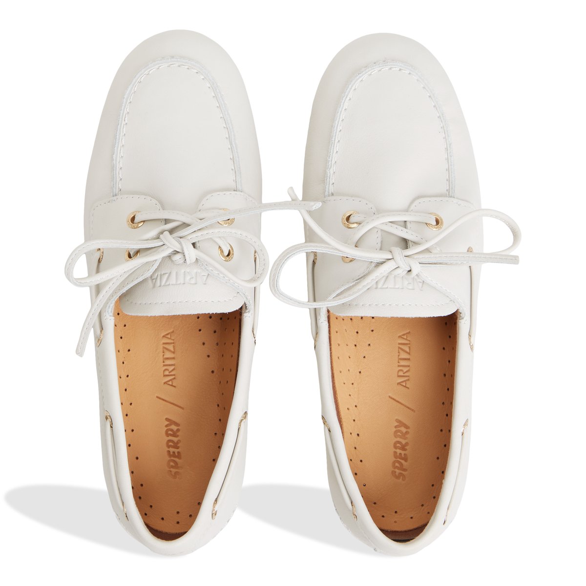 Slimboat atz_wm Cream Leather Smooth Women's Women | Sperry US
